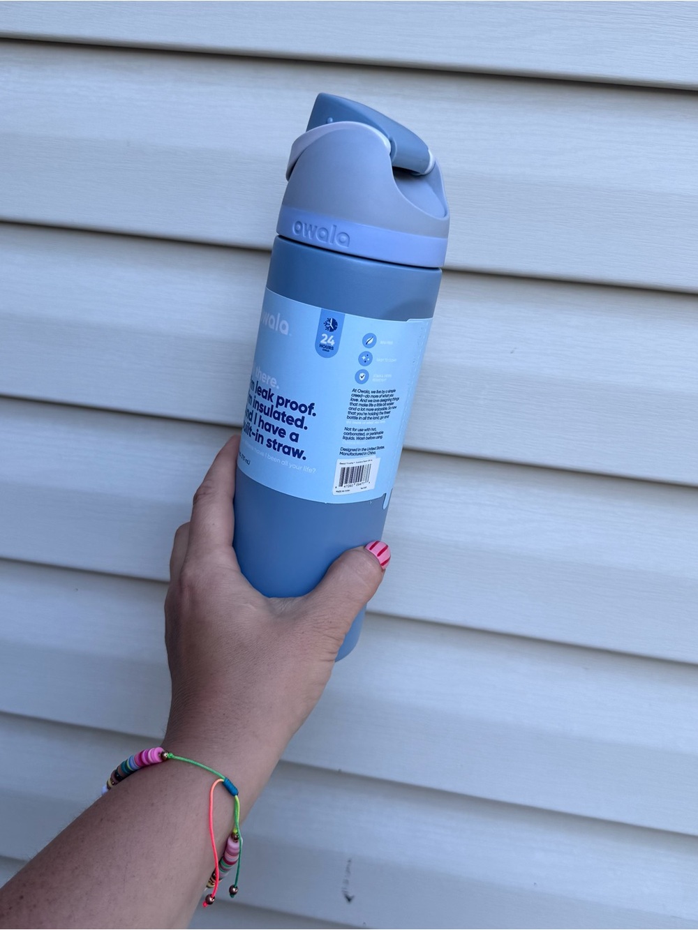 NWT Owala FreeSip 24oz Water Bottle Periwinkle Blue Insulated Stainless Steel - Picture 3 of 10